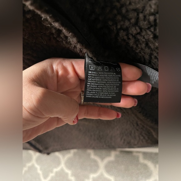 Women's Brown Shearling Coat - Picture 4 of 11